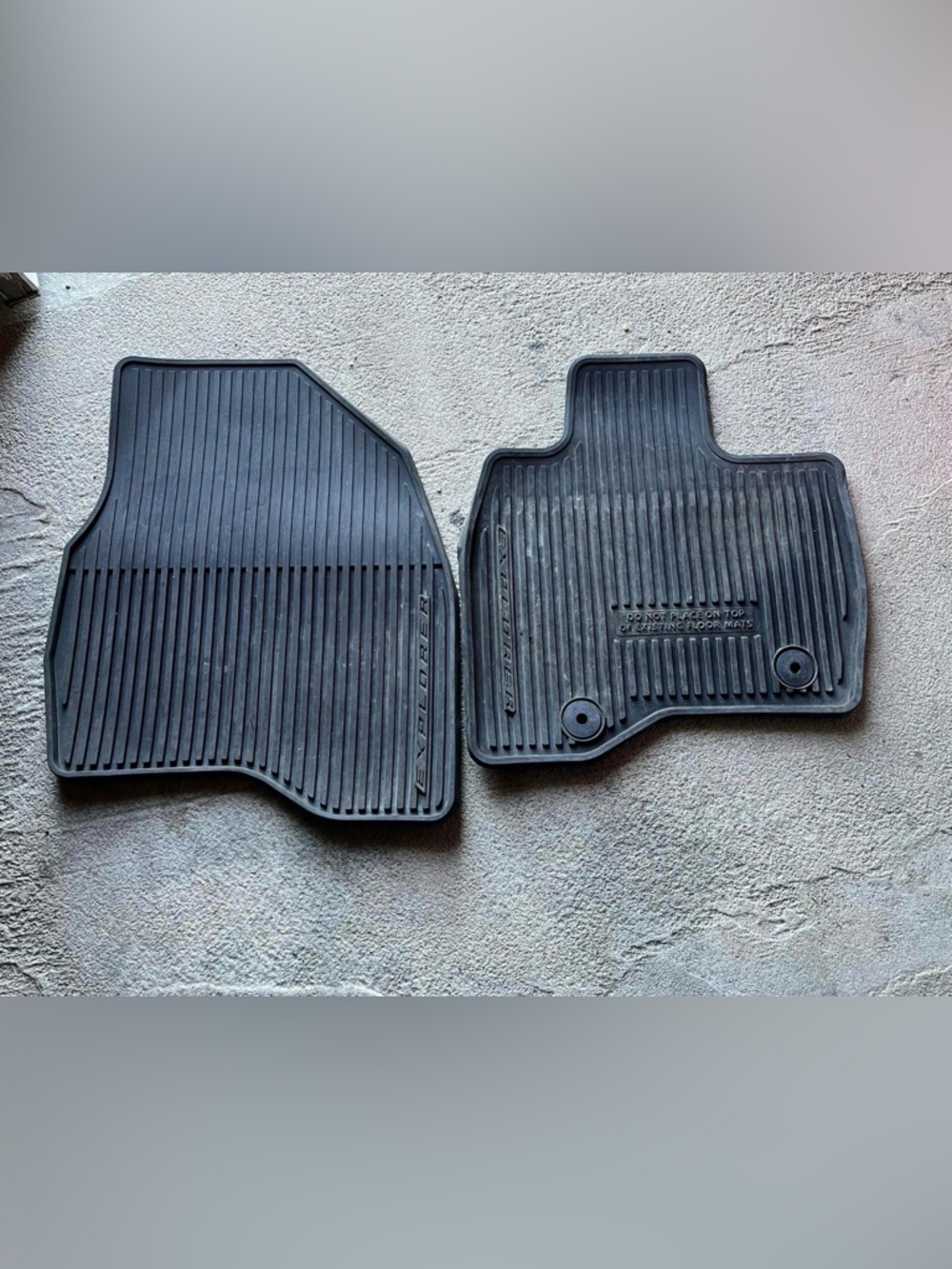 Ford Black Front Explorer 2017 limited  Rubber Floor Mats (Pair)